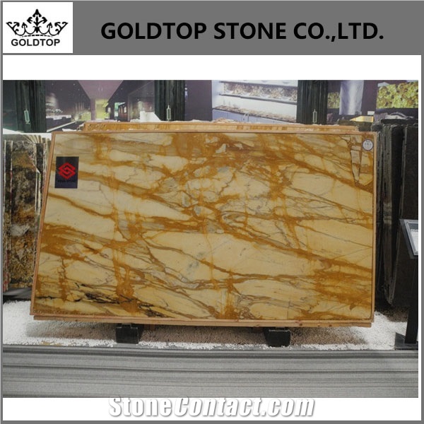 Giallo Sienna Slabs Panel for Hotel Floor Covering