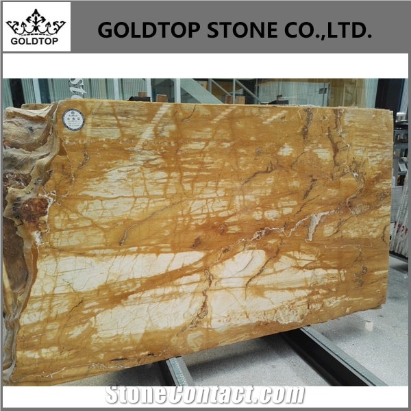 Giallo Sienna Slabs Panel for Hotel Floor Covering