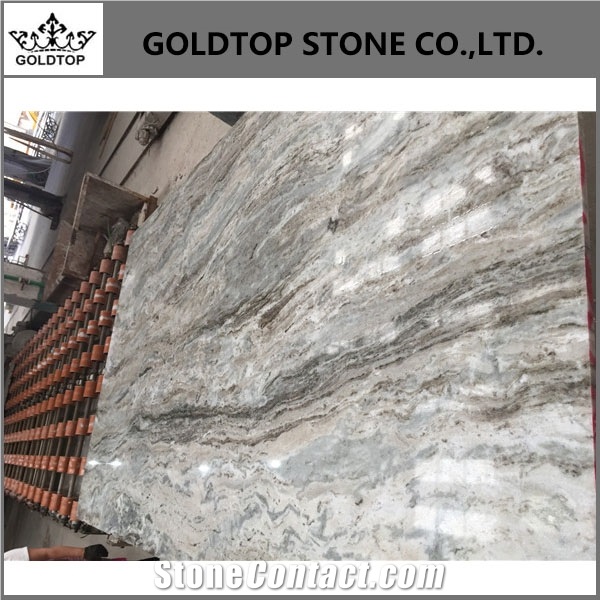 India Polished Fantasy Brown Marble Slabs and Tile