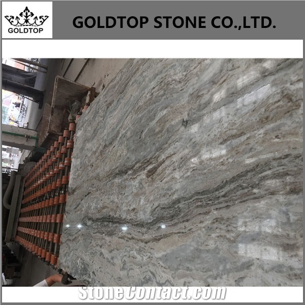 India Polished Fantasy Brown Marble Slabs and Tile