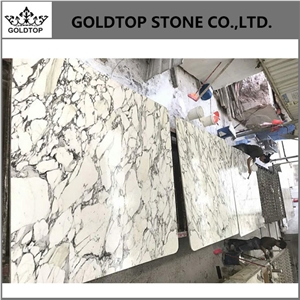 Italian High Quality Arabescato White Marble Slab