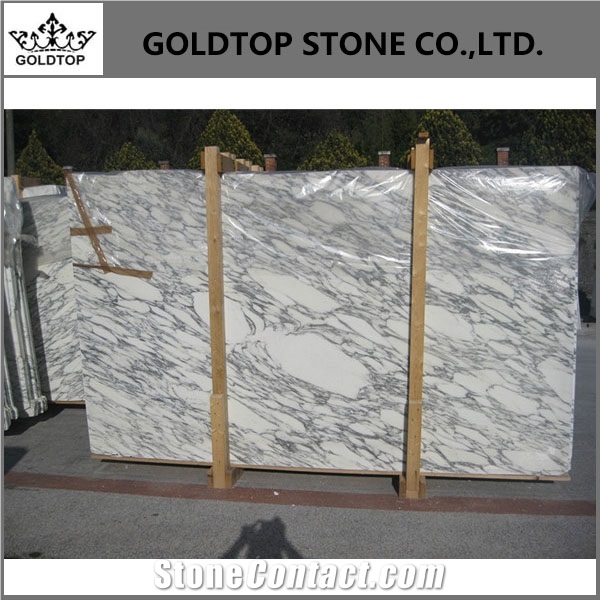 Italian High Quality Arabescato White Marble Slab
