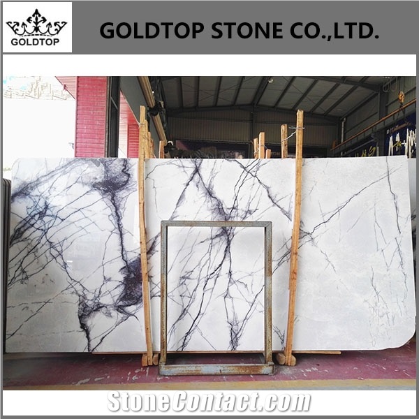 Lilac White Natural Slab Bathroom Vanity for Hotel
