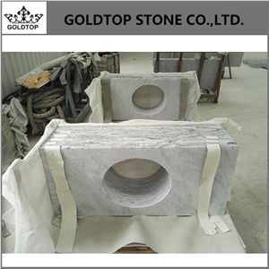 Natural Stone with Black Lines Custom Vanity Tops