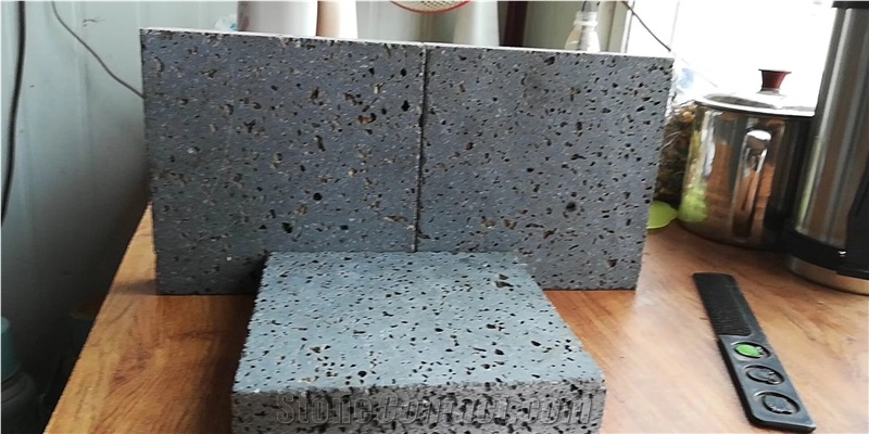Hainan Grey Basalt Bluestone Wall Cladding Tiles