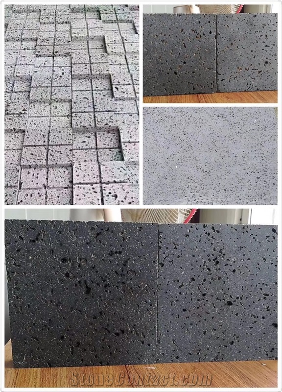 Hainan Grey Basalt Bluestone Wall Cladding Tiles
