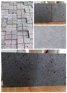 Hainan Grey Basalt Bluestone Wall Cladding Tiles
