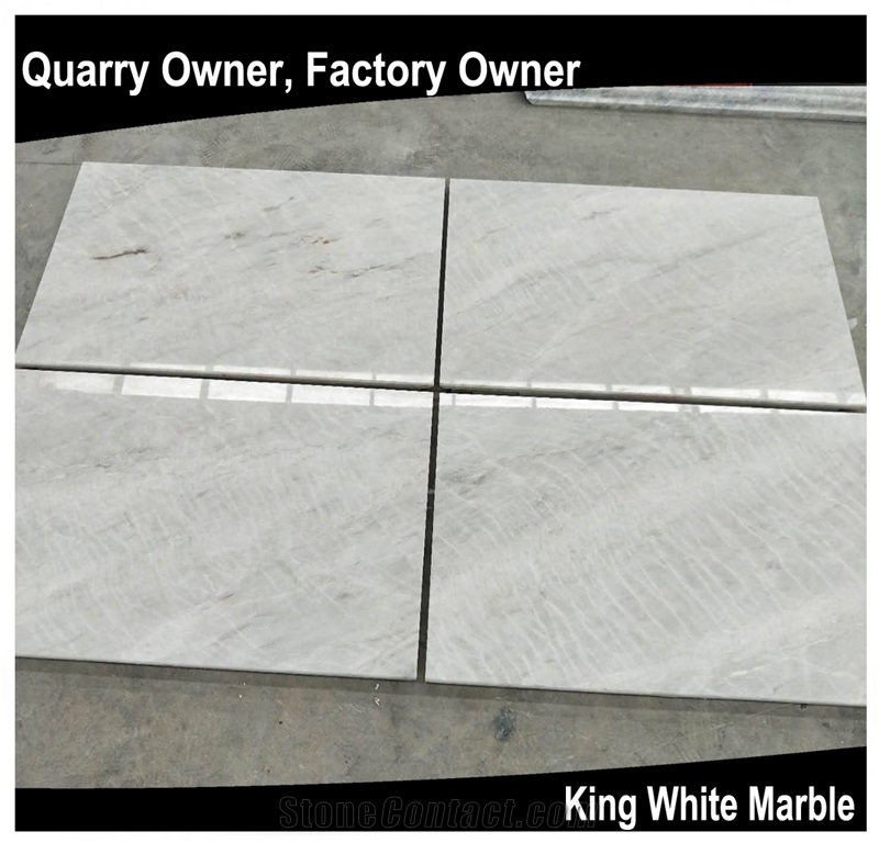 King/Well White Marble Slabs/Tiles/Cut to Size Polished for Floor Wall