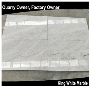 King/Well White Marble Slabs/Tiles/Cut to Size Polished for Floor Wall