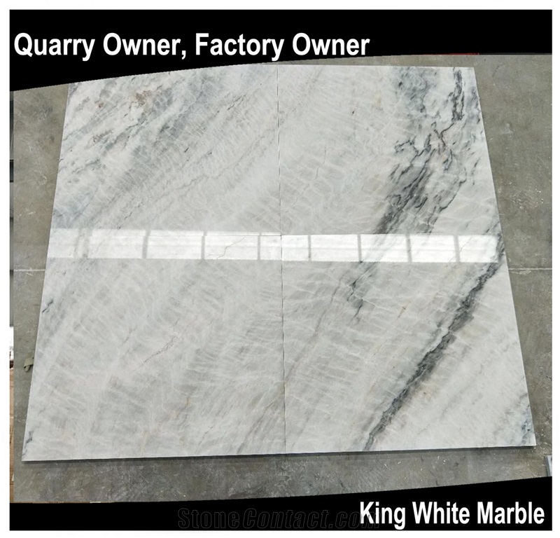 King/Well White Marble Slabs/Tiles/Cut to Size Polished for Floor Wall