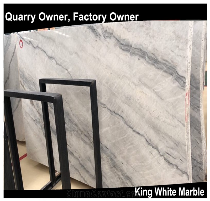 King/Well White Marble Slabs/Tiles/Cut to Size Polished for Floor Wall