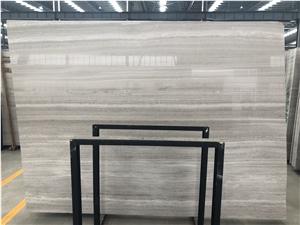 Own Factory Grey Wood Grain Marble Slab 4 Bathroom