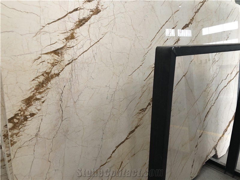 Sofitel Beige Marble Polish Slab 4 Interior Decor