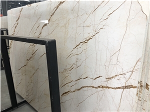 Sofitel Beige Marble Polish Slab 4 Interior Decor