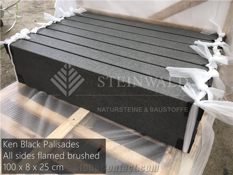 Ken Black Granite Palisades Flamed 8x25x100cm