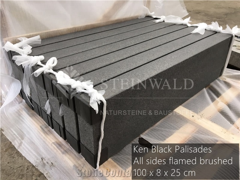 Ken Black Granite Palisades Flamed 8x25x100cm