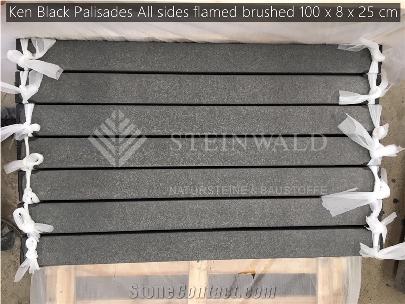 Ken Black Granite Palisades Flamed 8x25x100cm