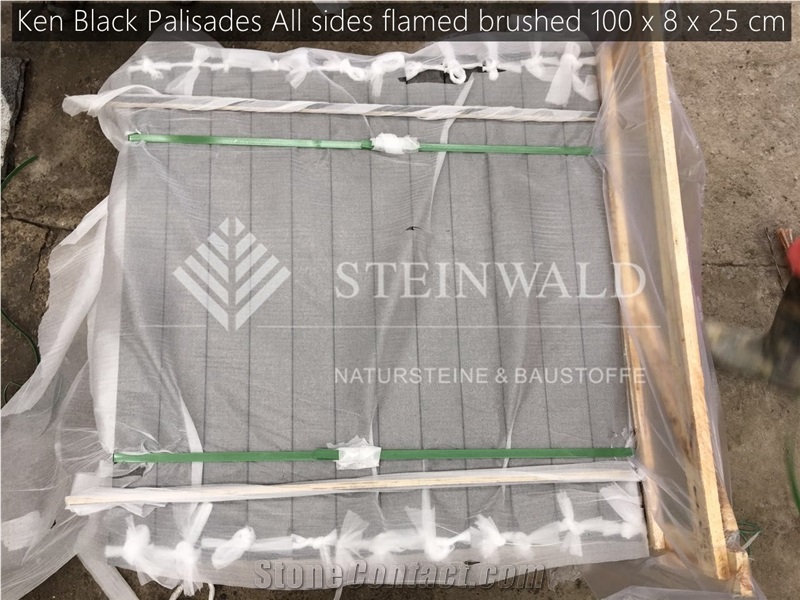 Ken Black Granite Palisades Flamed 8x25x100cm
