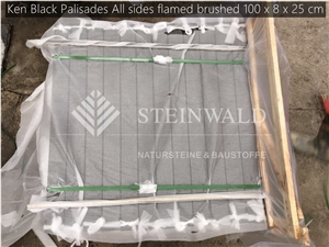 Ken Black Granite Palisades Flamed 8x25x100cm
