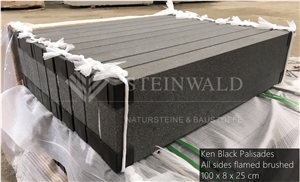 Ken Black Granite Palisades Flamed 8x25x100cm