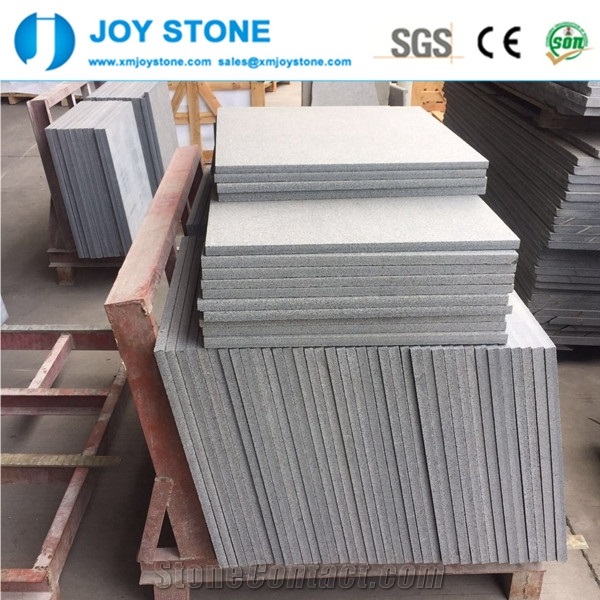 Cheap G654 Granite Dark Grey Flamed Flooring Tiles
