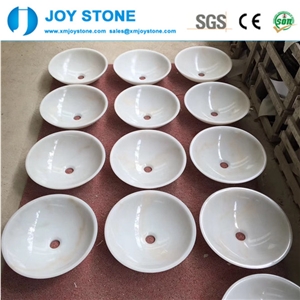 Cheap Titanium White Onyx Polish Hotel Wash Basin