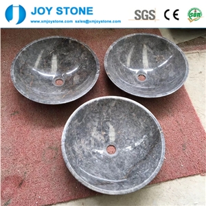 Color Grey Marble Bowl Shape Bathroom Wash Basin