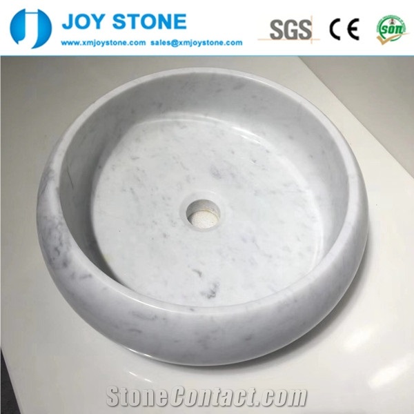 Polish China Nero Marquina Round Basin for Sale