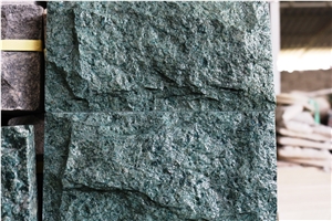 Rough Face Green Stone Split Face Mushroom Stone