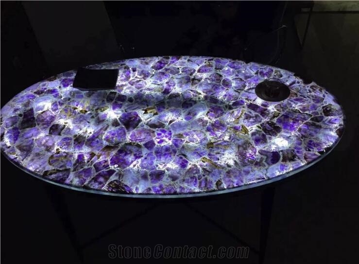 Amethyst Stone Slabs Semiprecious Stone