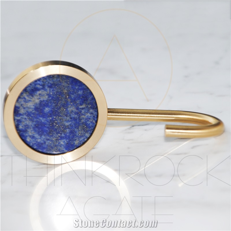 Chile Blue Lapis Lazuli Metal Hook