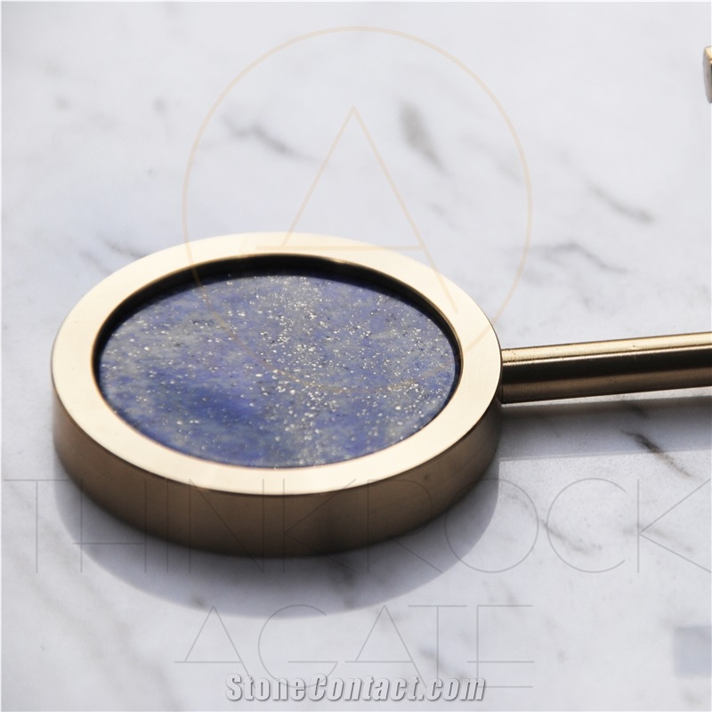 Chile Blue Lapis Lazuli Metal Hook