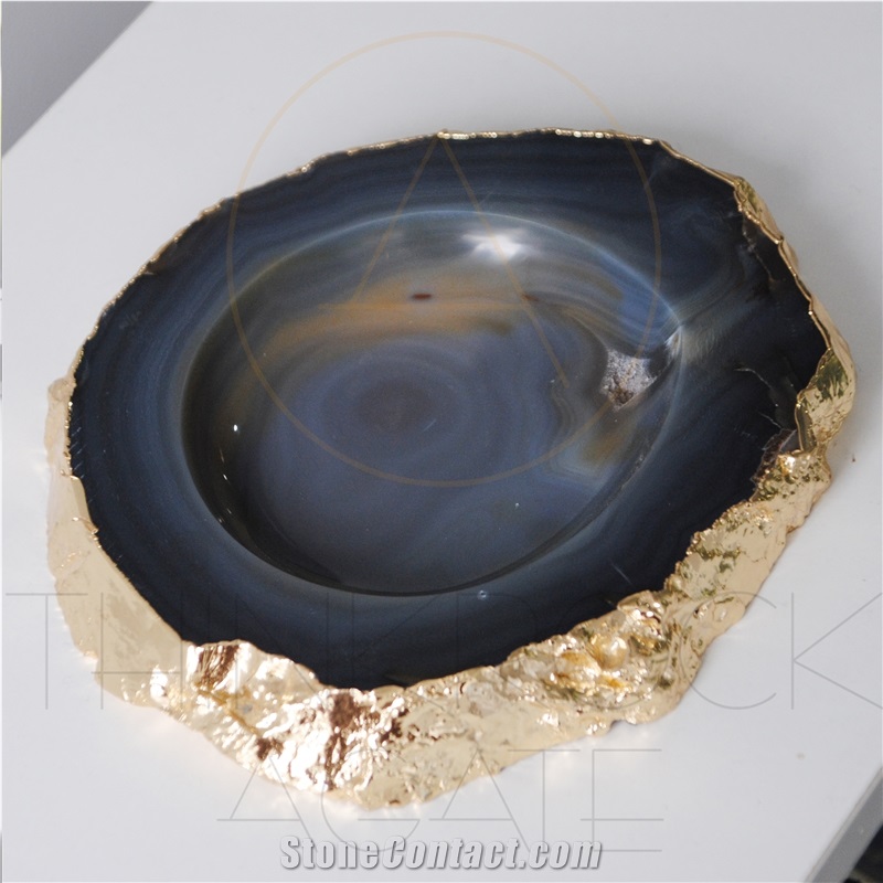 China Agate Gemstone Ashtrays for Gentlemen
