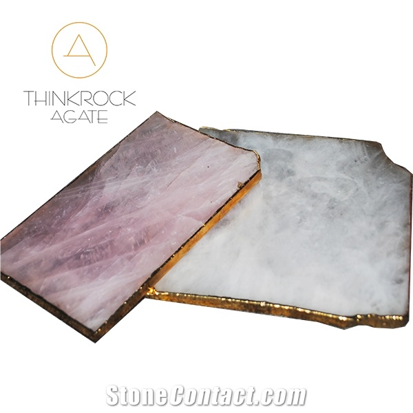 China Irregular White Crystal Trays for Cup