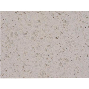 Light-Colored Single Grey Quartz Slabs Tiles