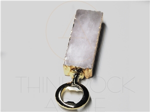 Pink Semiprecious Stone,Crystal Beer Bottle Opener Pink Semiprecious Stone,Crystal Beer Bottle Opener