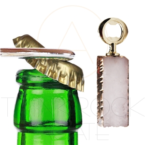 Pink Semiprecious Stone,Crystal Beer Bottle Opener