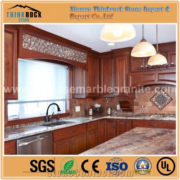 Sophisticated Juparana Bordeaux Red Granite Slabs