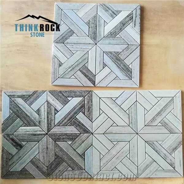 Teakwood Mosaic Tiles for Floor & Wall Design