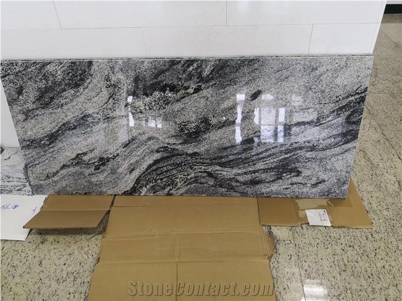 China Colombo Juparana Symphony Black Granite Slab