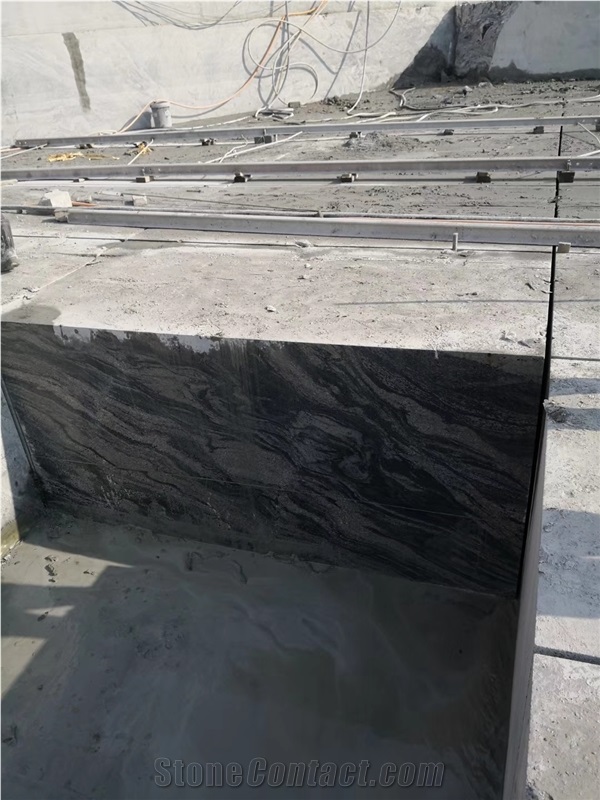 China Colombo Juparana Symphony Black Granite Slab