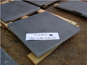 Honed Black Chinese Bluestone Limestone Floor Tile