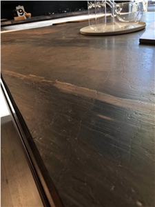 Leather Surface Elegant Brown Quartzite Countertop