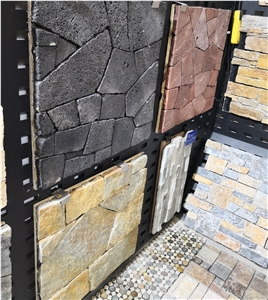 Natural French Pattern Slate Mosaic Medallions