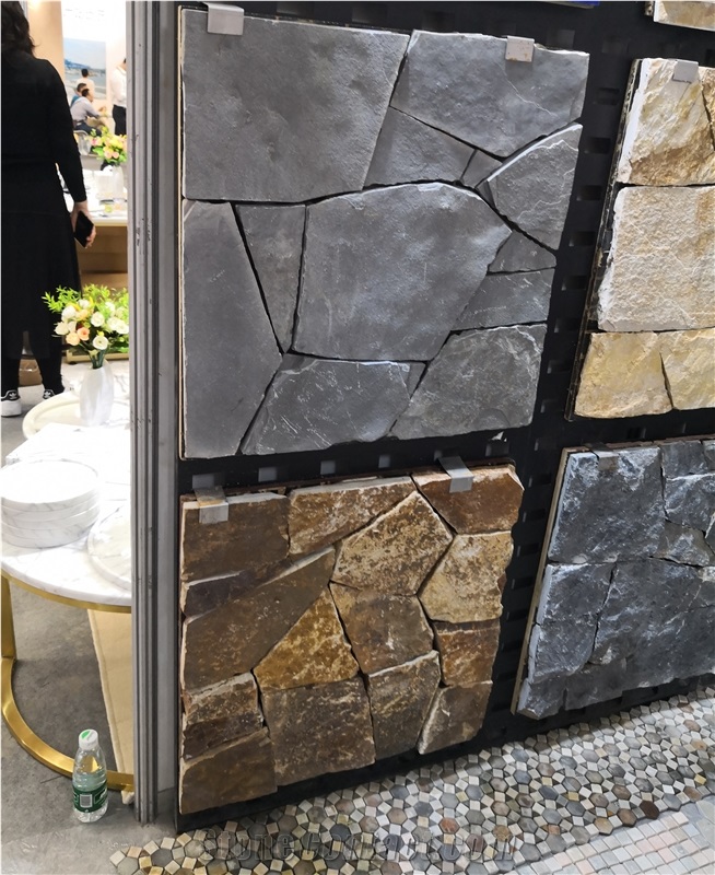 Natural French Pattern Slate Mosaic Medallions