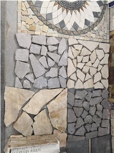 Natural French Pattern Slate Mosaic Medallions