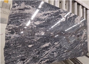 New China Juparana Silver River Black Granite Slab