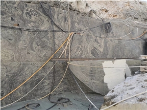 New China Juparana Silver River Black Granite Slab