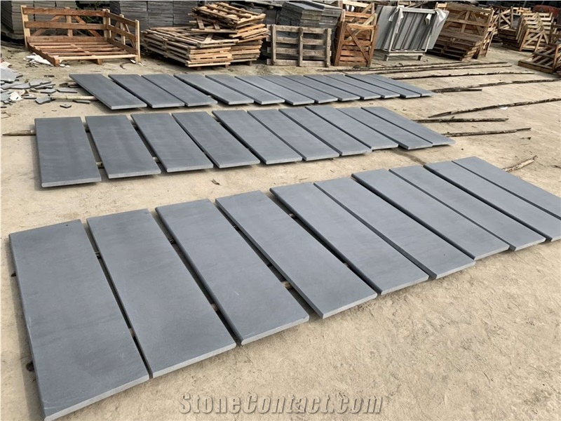 Wholesale Honed China Black Andesite Stone Tiles