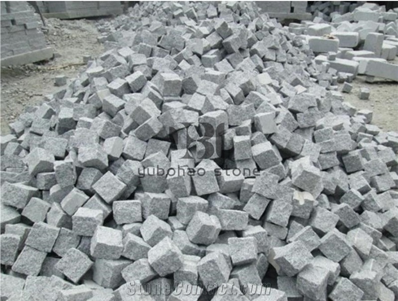 China Bianco Sardo G623 Granite,Cobble Stone/Cubes